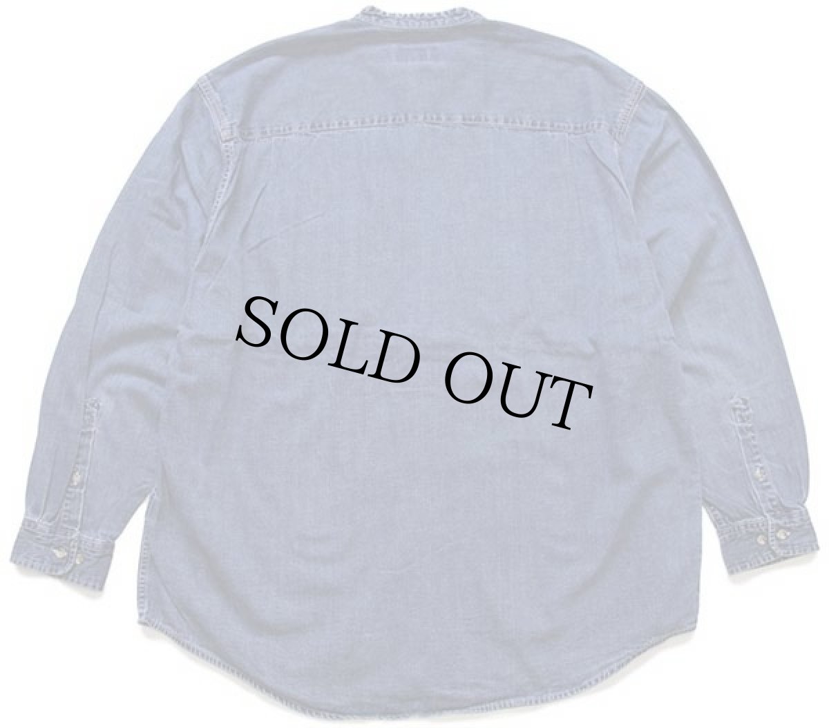 画像2: 90s EddieBauerエディーバウアー バンドカラー ダンガリーシャツ XL (2)