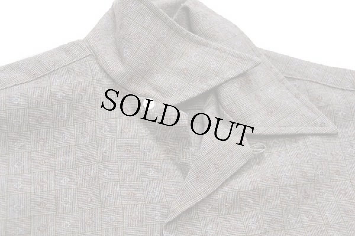 画像3: 70s Century by VAN HEUSEN 総柄 ウール混 オープンカラーシャツ M (3)