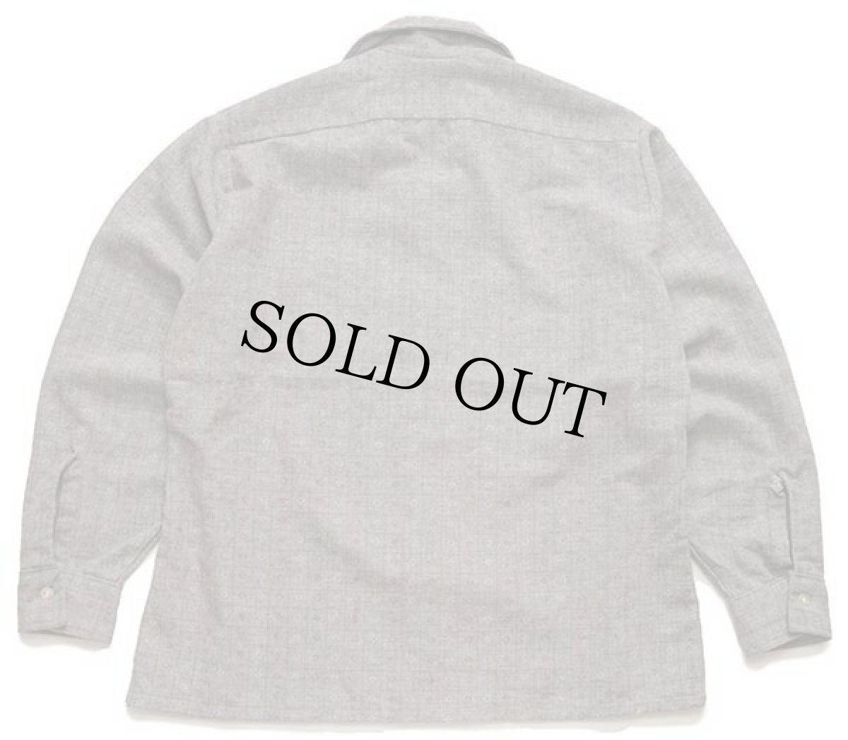 画像2: 70s Century by VAN HEUSEN 総柄 ウール混 オープンカラーシャツ M (2)