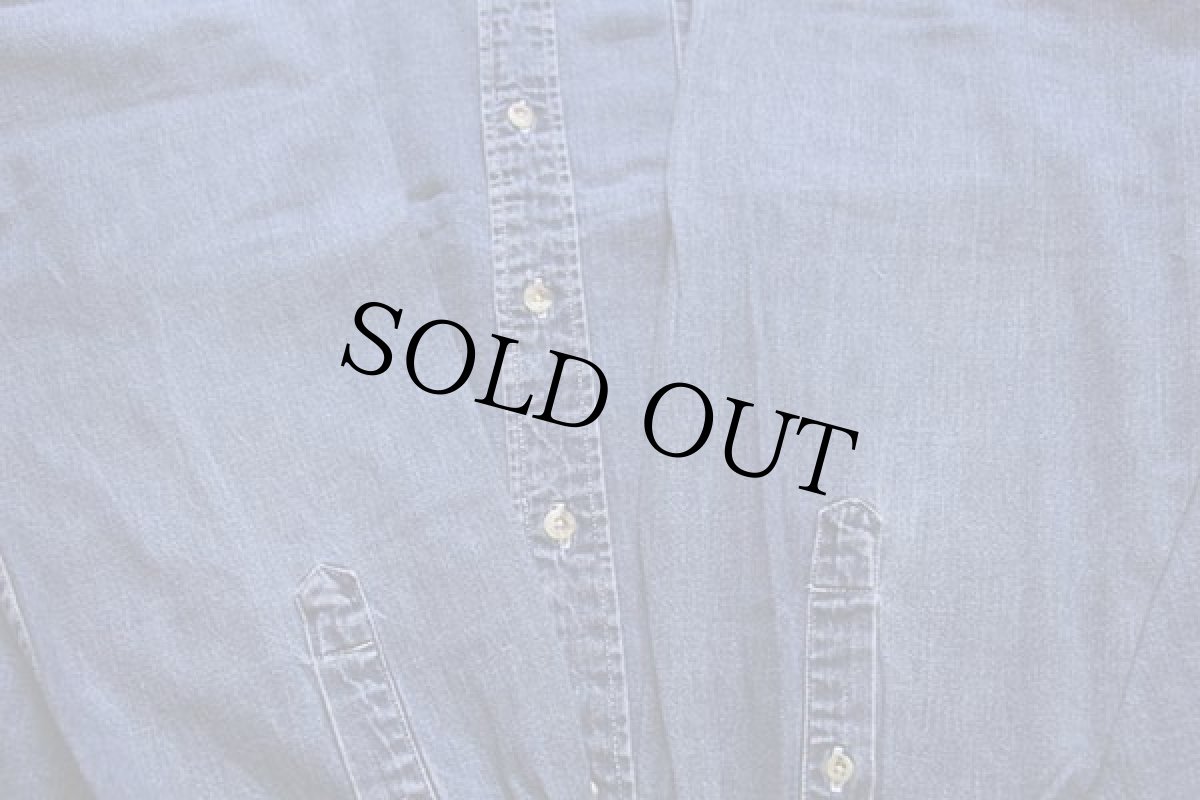 画像5: 90s EddieBauerエディーバウアー バンドカラー ダンガリーシャツ XL (5)