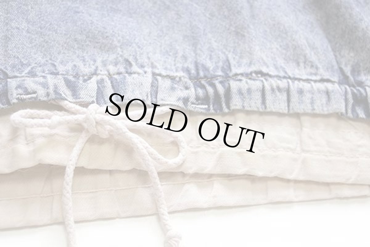 画像5: 80s LOCATION ケミカルウォッシュ デニム 切り替え プルオーバー コットンシャツ★アシッド (5)