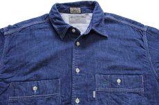 画像3: 80s イタリア製 Levi'sリーバイス ダンガリー ワークシャツ XL★ユーロ (3)