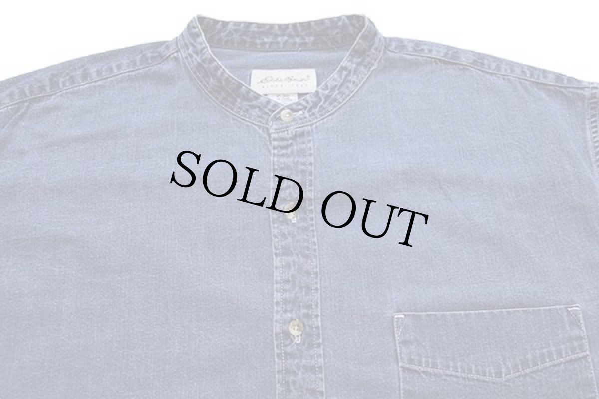 画像3: 90s EddieBauerエディーバウアー バンドカラー ダンガリーシャツ XL (3)