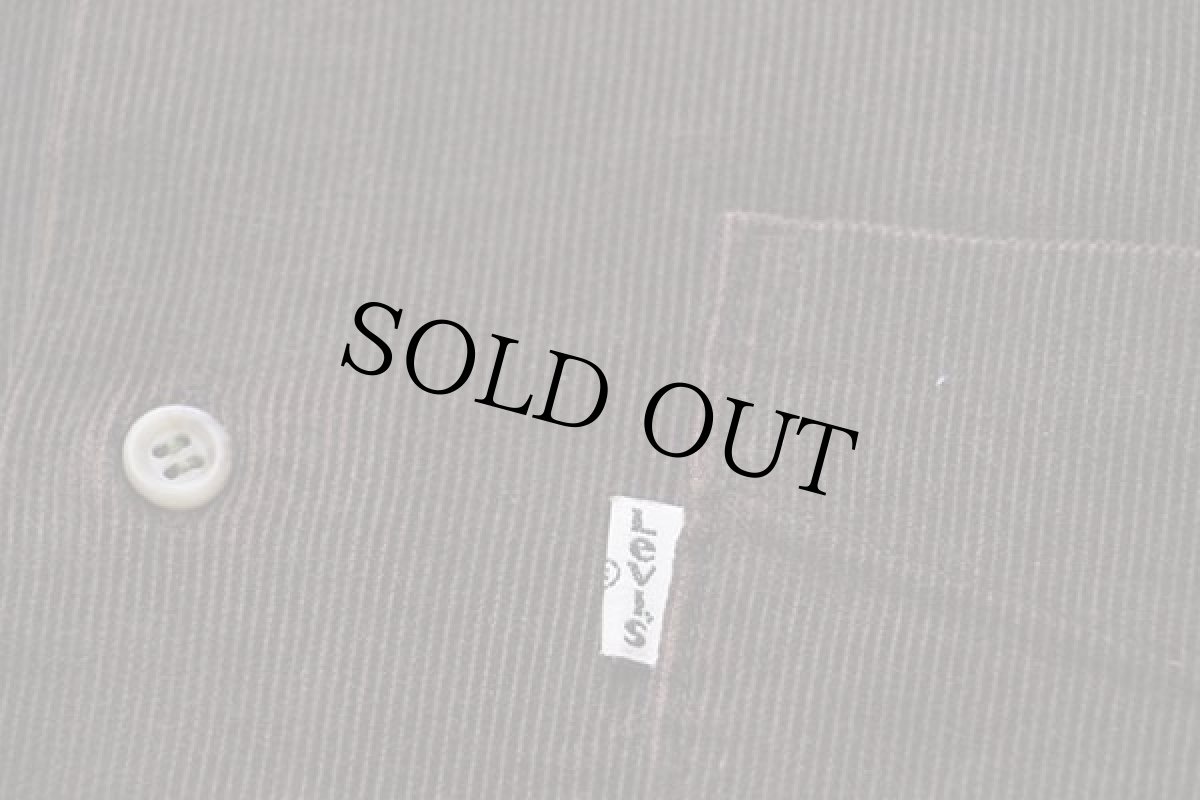 画像5: 90s Levi'sリーバイス 無地 ボタンダウン コットン コーデュロイシャツ 焦げ茶 XL★ユーロ (5)