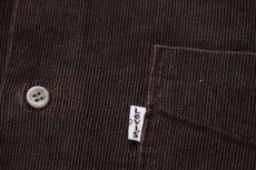 画像5: 90s Levi'sリーバイス 無地 ボタンダウン コットン コーデュロイシャツ 焦げ茶 XL★ユーロ (5)