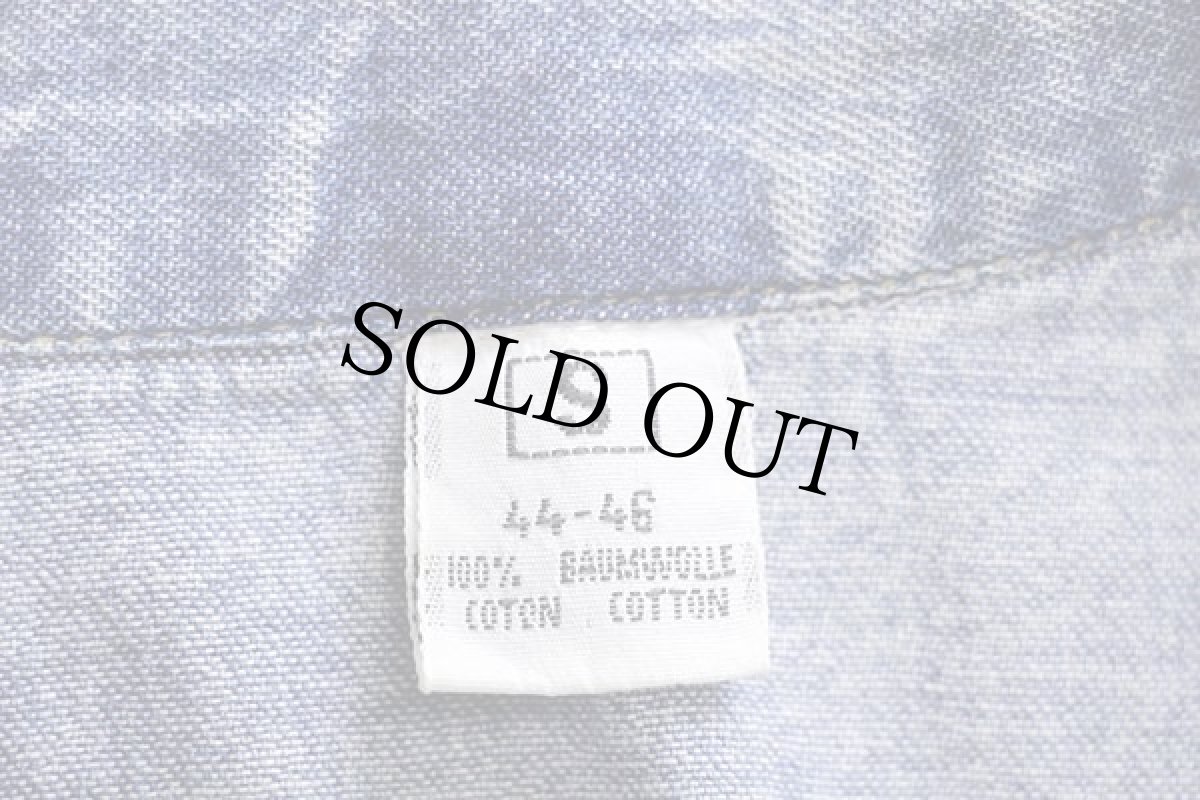 画像4: 80s LOCATION ケミカルウォッシュ デニム 切り替え プルオーバー コットンシャツ★アシッド (4)