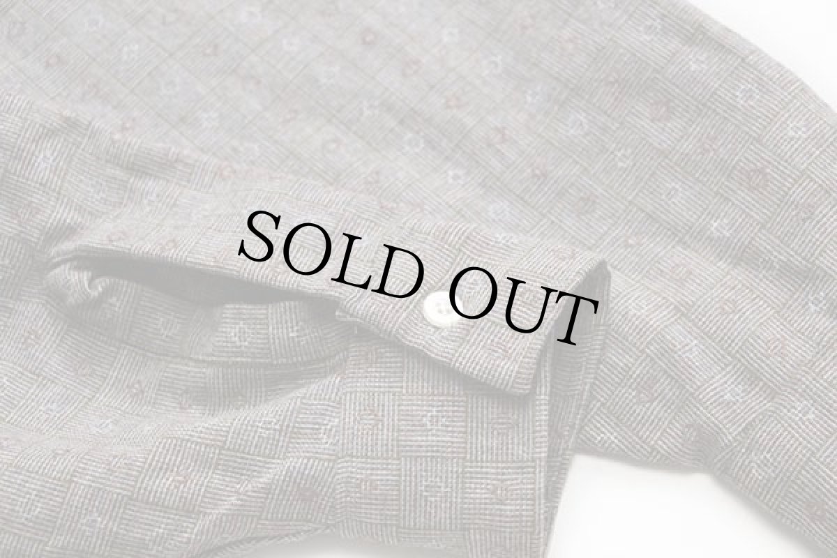 画像6: 70s Century by VAN HEUSEN 総柄 ウール混 オープンカラーシャツ M (6)