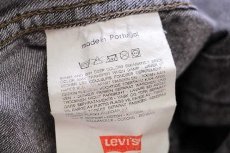 画像5: 80s ポルトガル製 Levi'sリーバイス 先染め ブラック デニム ウエスタンシャツ XL★ユーロ (5)