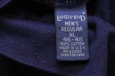 画像5: 90s USA製 LANDS'ENDランズエンド 織り柄 総柄 タートルネック コットン カットソー XL (5)