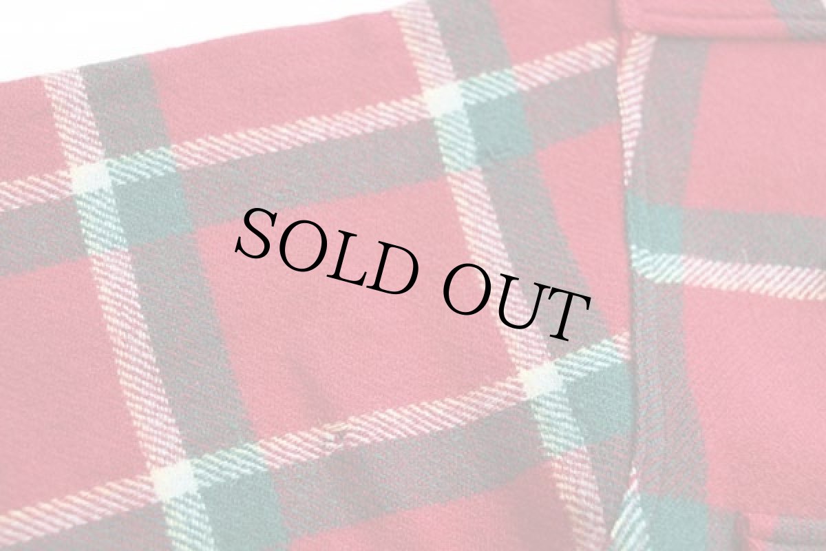 画像8: 40s Drayton チェック ウール オープンカラーシャツ M (8)