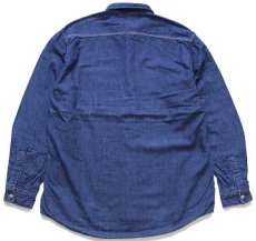 画像2: 80s イタリア製 Levi'sリーバイス ダンガリー ワークシャツ XL★ユーロ (2)