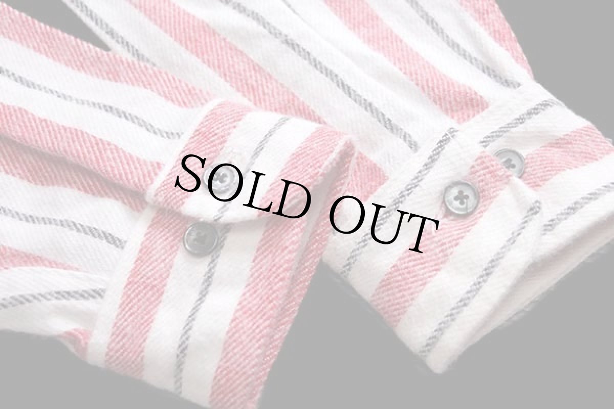 画像6: 90s USA製 JCPenney STJOHN'SBAY×BIGMACビッグマック マルチストライプ コットン フランネルシャツ M (6)