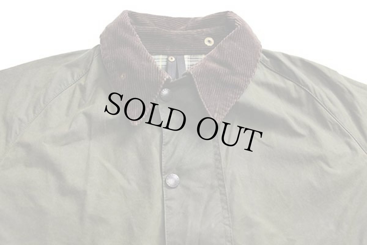 画像3: 90s 英国製 Barbourバブアー A150 BEAUFORT タータンチェックライナー オイルドジャケット オリーブ C48 (3)