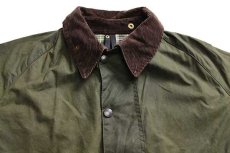 画像3: 90s 英国製 Barbourバブアー A150 BEAUFORT タータンチェックライナー オイルドジャケット オリーブ C48 (3)