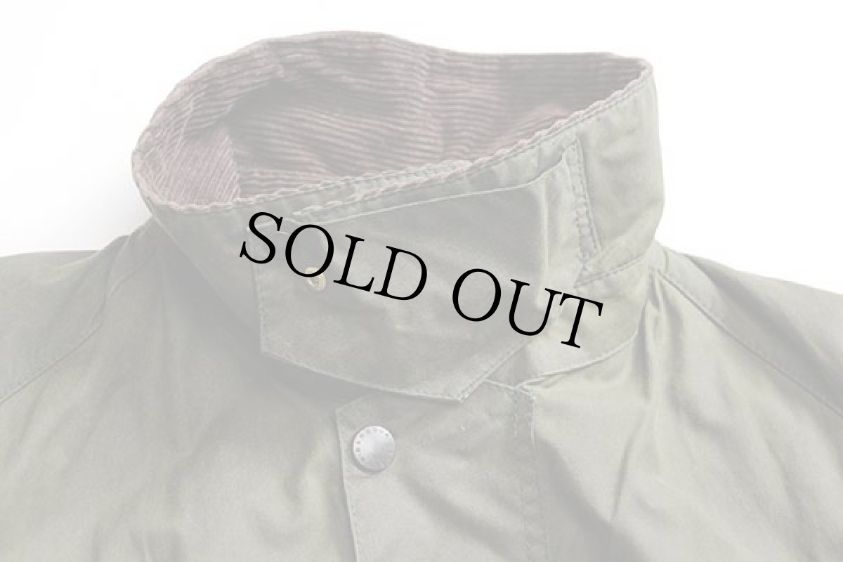 画像4: 90s 英国製 Barbourバブアー A150 BEAUFORT タータンチェックライナー オイルドジャケット オリーブ C48 (4)