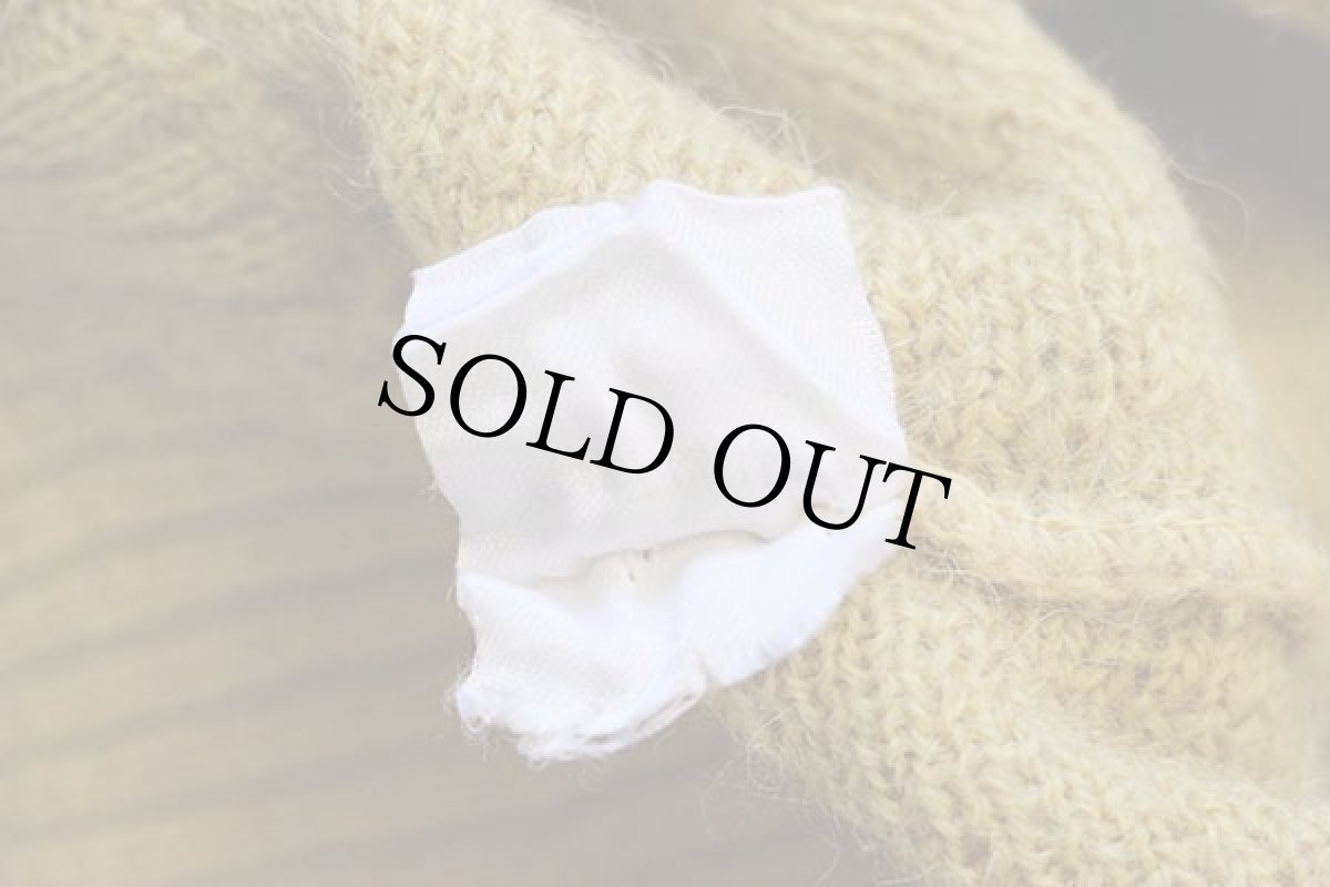 画像5: 80s イタリア製 UNKNOWN フラップ デザイン ウールニット セーター マスタード (5)