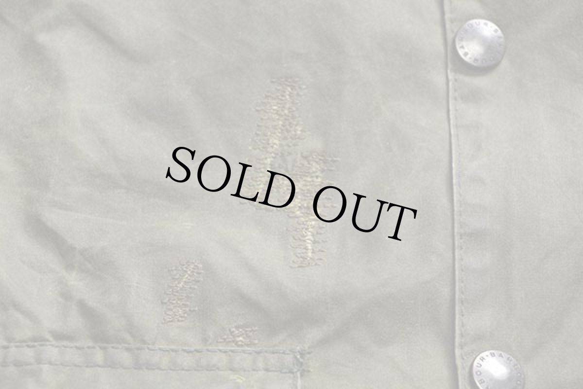 画像8: 90s 英国製 Barbourバブアー A150 BEAUFORT タータンチェックライナー オイルドジャケット オリーブ C48 (8)