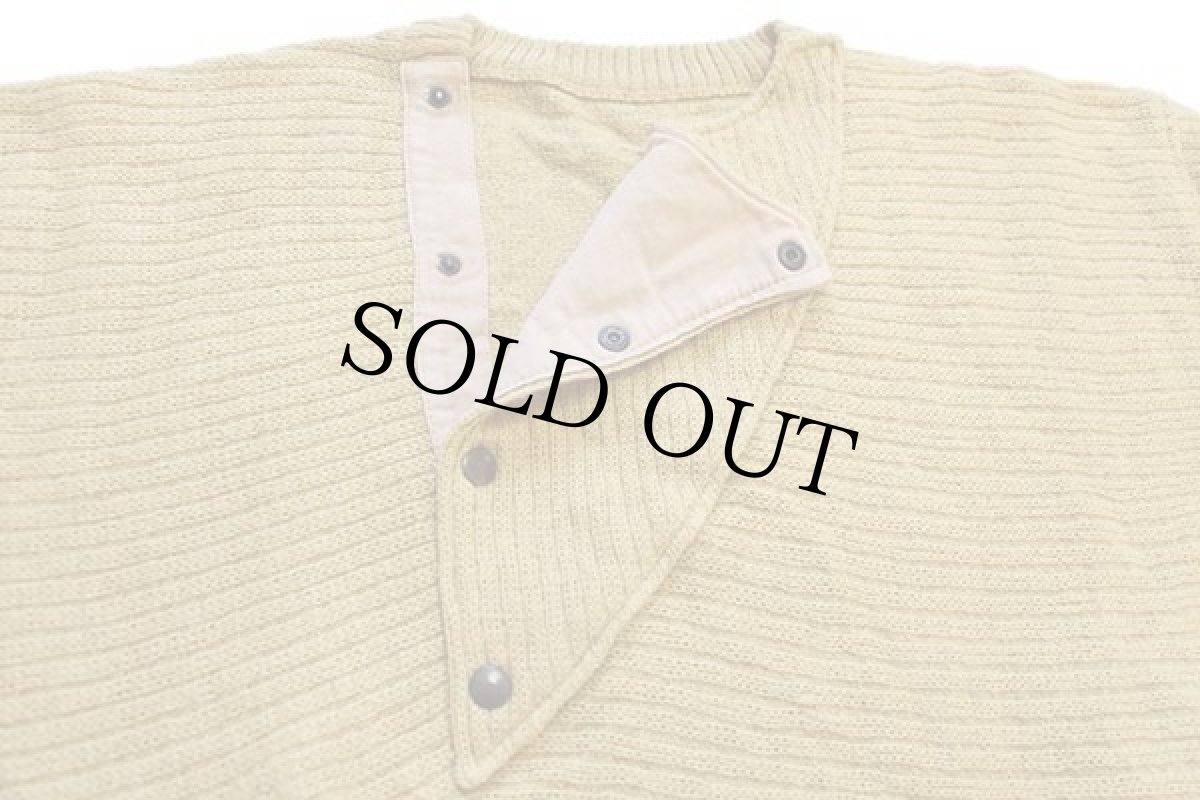 画像4: 80s イタリア製 UNKNOWN フラップ デザイン ウールニット セーター マスタード (4)