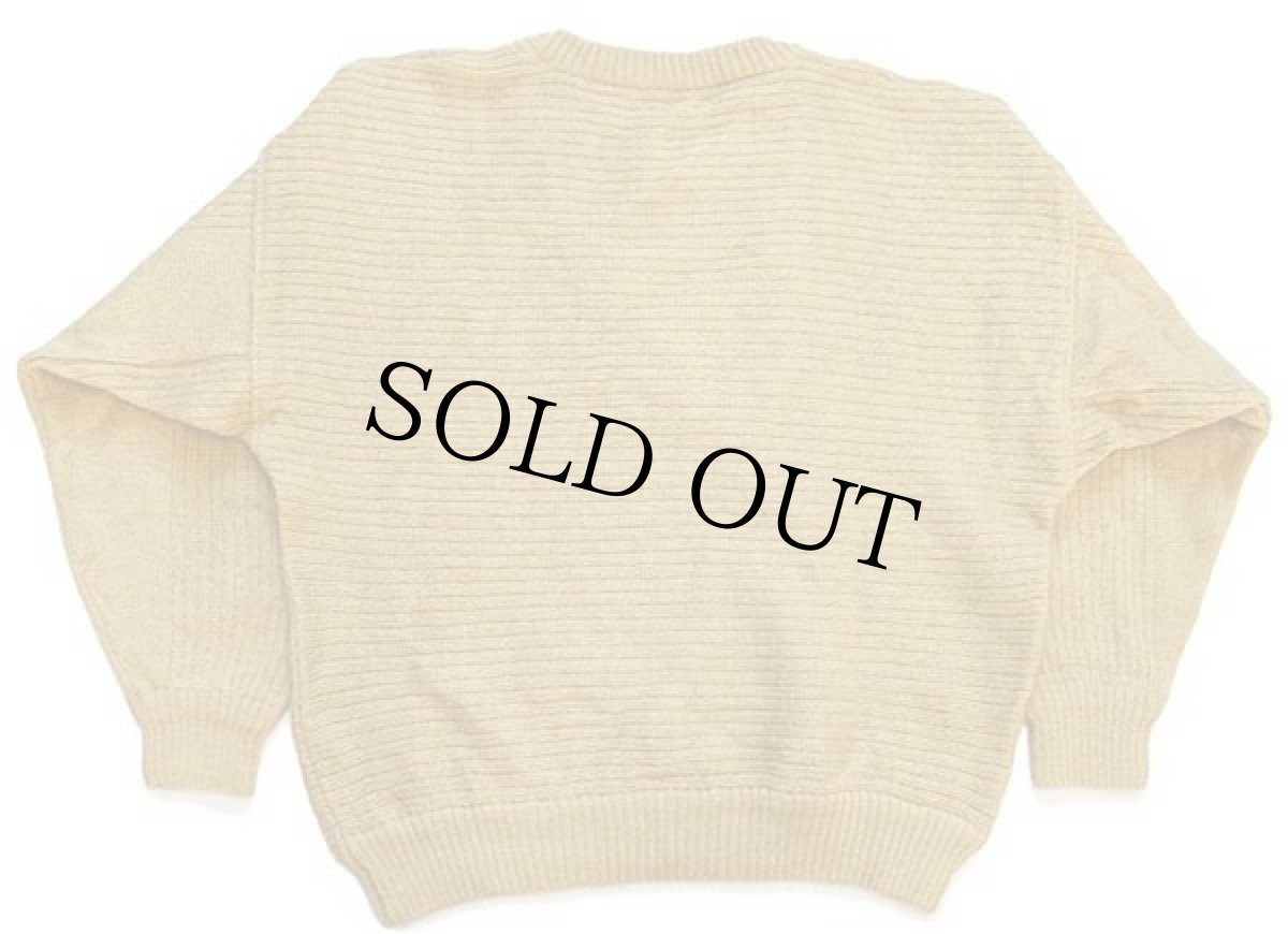 画像2: 80s イタリア製 UNKNOWN フラップ デザイン ウールニット セーター マスタード (2)