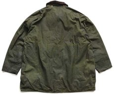 画像2: 90s 英国製 Barbourバブアー A150 BEAUFORT タータンチェックライナー オイルドジャケット オリーブ C48 (2)