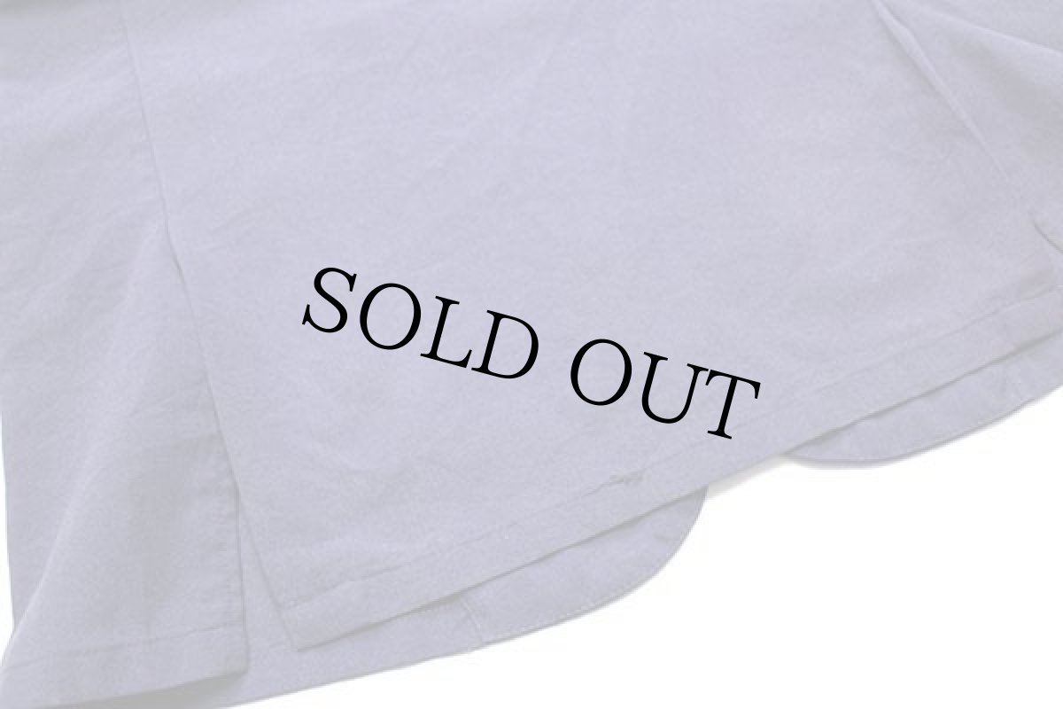 画像7: 70s fashion seal uniforms Hartmann Luggage Co. チェーン刺繍 レーヨン混 ショップコート ナス紺 フェード (7)