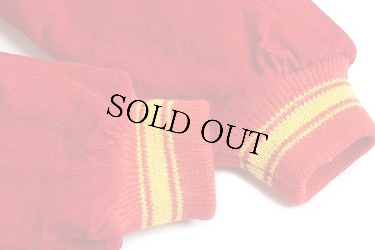 画像6: 80s Marguart's Williamsville Wast 刺繍 キルティングライナー コーデュロイスタジャン 赤 38 (6)