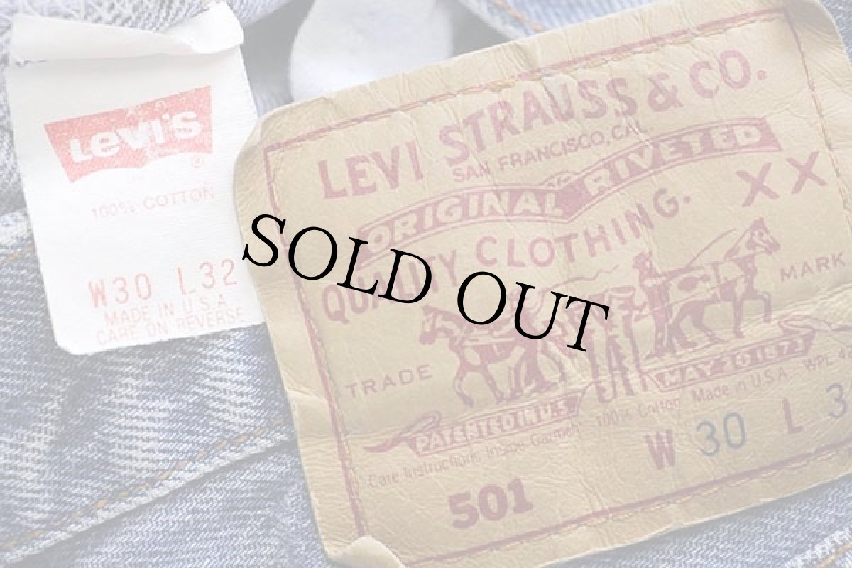 画像6: 90s USA製 Levi'sリーバイス 501 デニムパンツ w30 L32★76 (6)