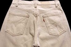 画像5: 90s USA製 Levi'sリーバイス 550 先染め カラーデニムパンツ ライトカーキ w30 L32★D (5)