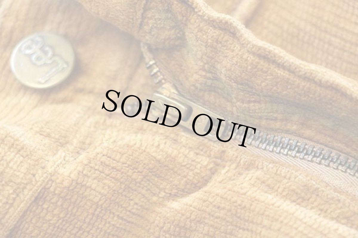 画像8: 70s USA製 Leeリー Leens フレア ベロアパンツ 黄土色 w34 (8)