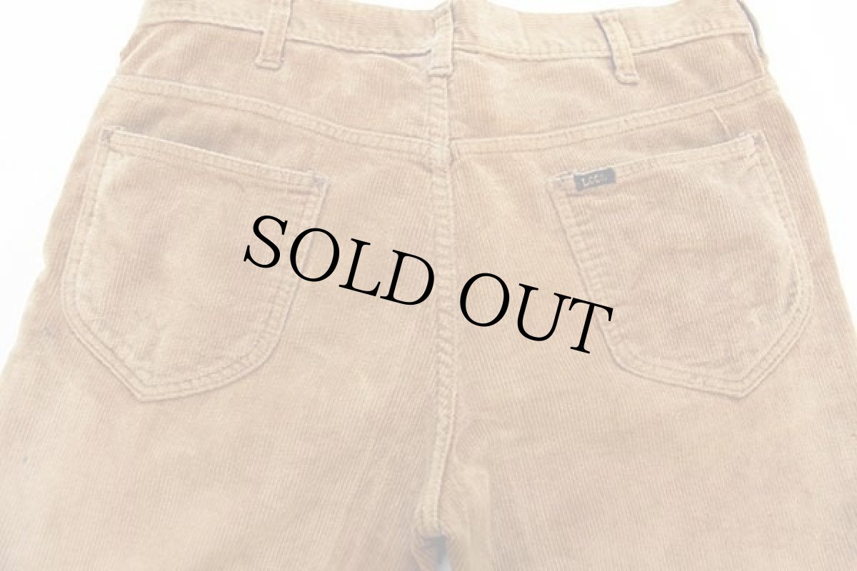 画像5: 70s USA製 Leeリー Leens フレア ベロアパンツ 黄土色 w34 (5)