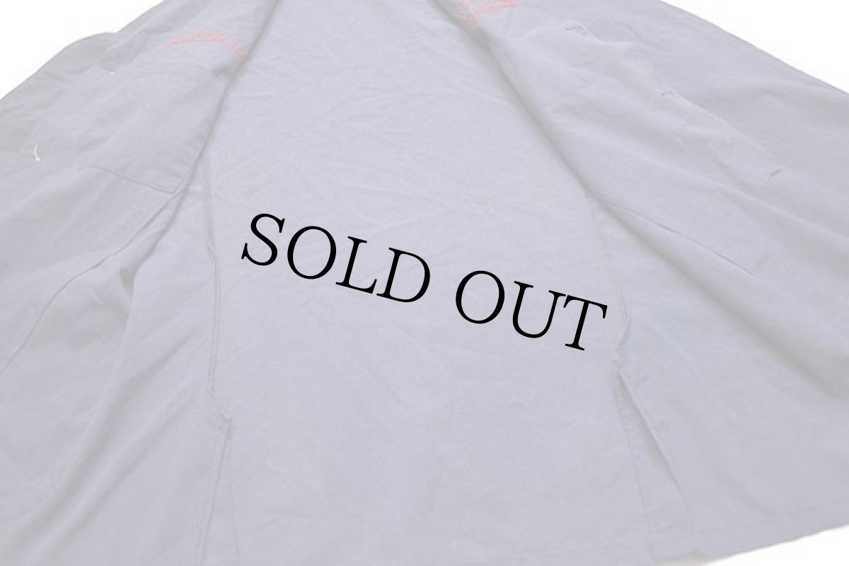 画像5: 70s fashion seal uniforms Hartmann Luggage Co. チェーン刺繍 レーヨン混 ショップコート ナス紺 フェード (5)