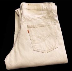 画像1: 90s USA製 Levi'sリーバイス 550 先染め カラーデニムパンツ ライトカーキ w30 L32★D (1)