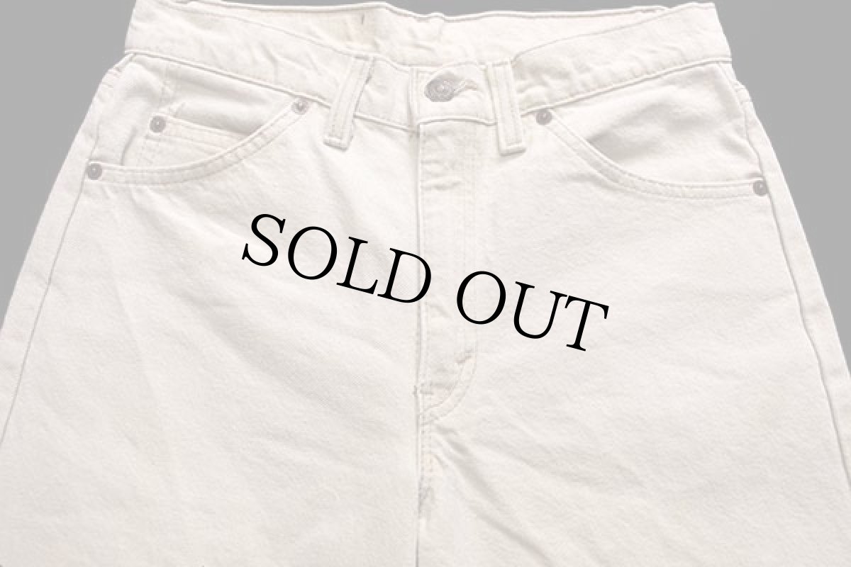 画像4: 90s USA製 Levi'sリーバイス 550 先染め カラーデニムパンツ ライトカーキ w30 L32★D (4)