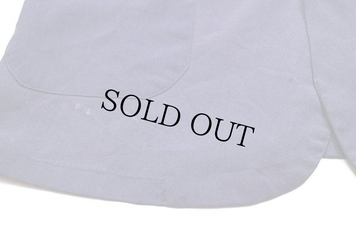 画像6: 70s fashion seal uniforms Hartmann Luggage Co. チェーン刺繍 レーヨン混 ショップコート ナス紺 フェード (6)