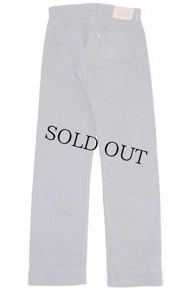 画像3: 90s Levi'sリーバイス 458 織り柄 ストライプ カラーデニムパンツ ナス紺 w31★ユーロ (3)