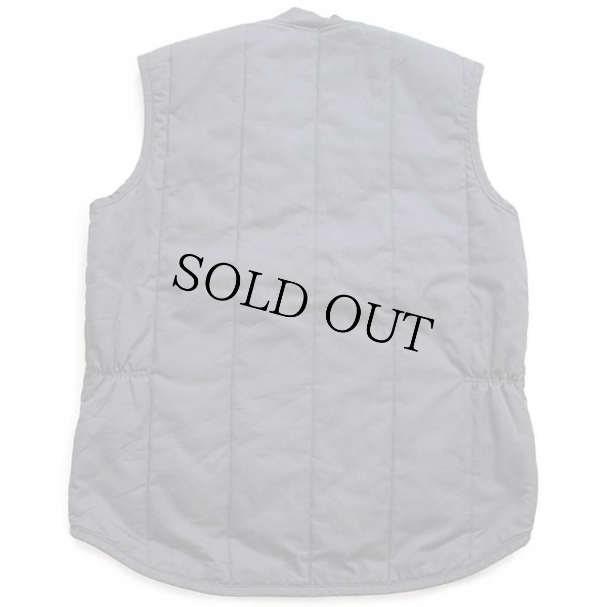 画像2: 80s USA製 RED KAPレッドキャップ 無地 キルティング ワークベスト チャコールグレー L-LN (2)