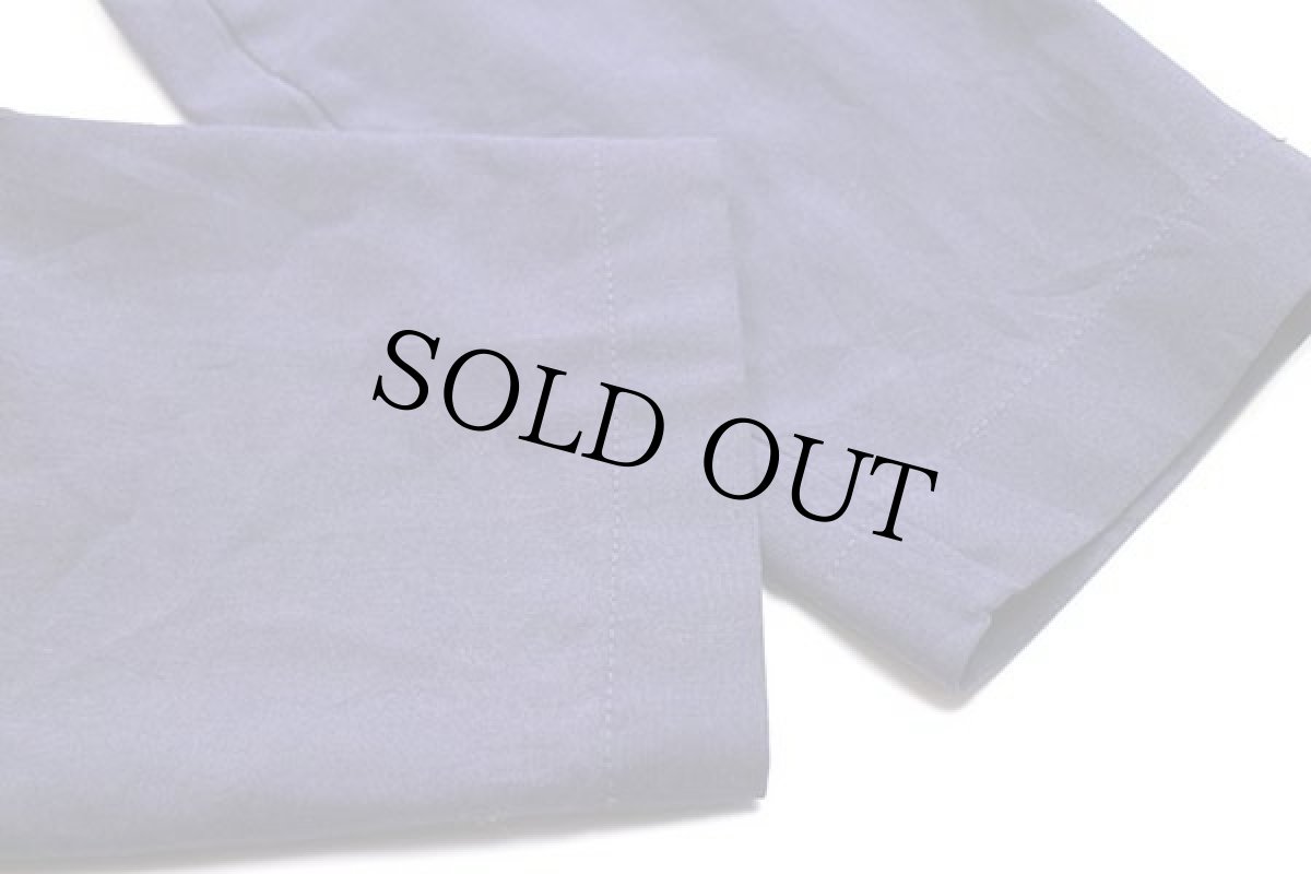 画像9: 70s fashion seal uniforms Hartmann Luggage Co. チェーン刺繍 レーヨン混 ショップコート ナス紺 フェード (9)