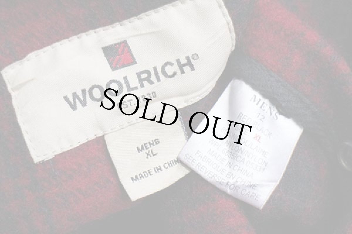 画像5: Woolrichウールリッチ オンブレチェック ウールベスト 赤×黒 XL (5)