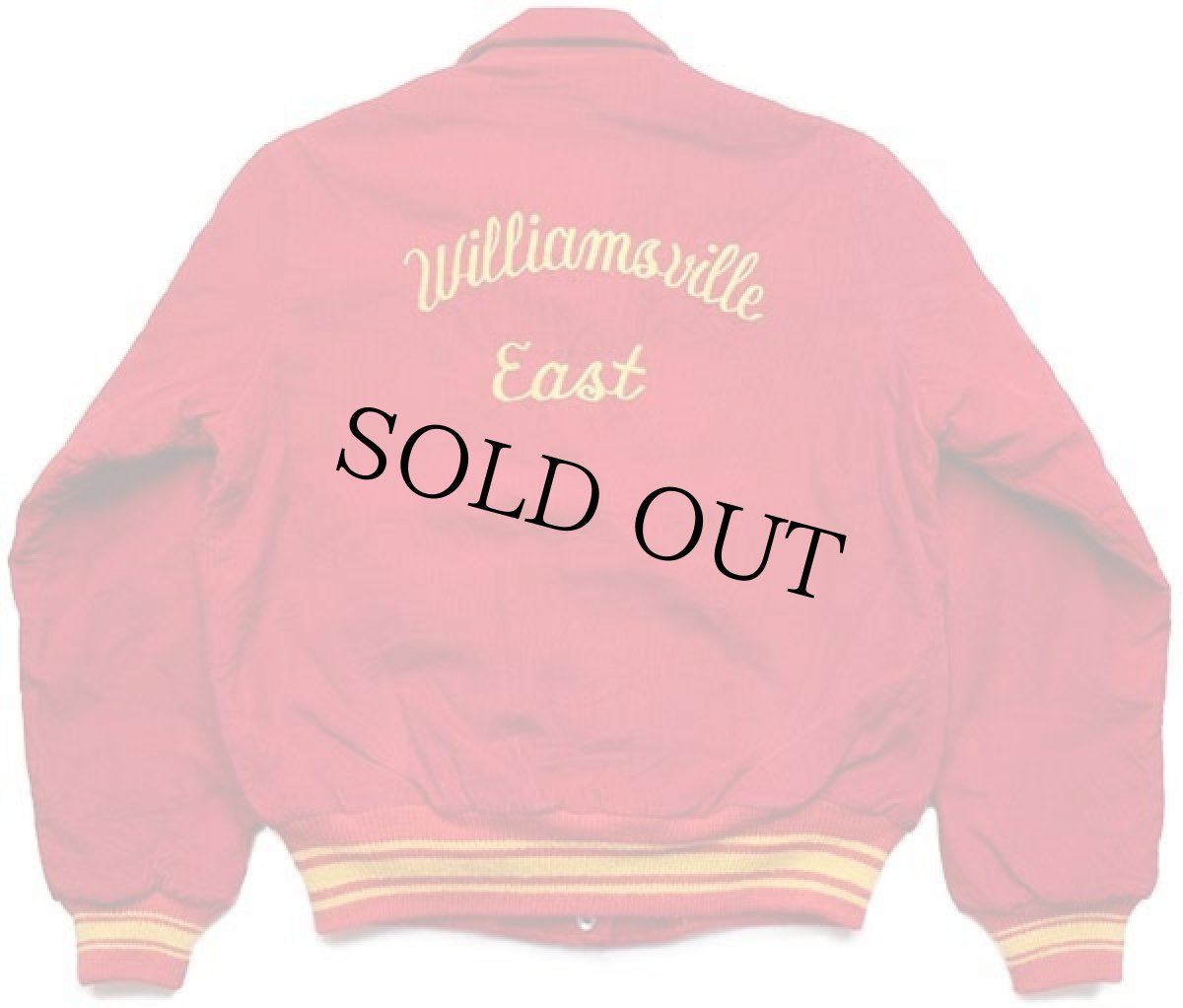 画像2: 80s Marguart's Williamsville Wast 刺繍 キルティングライナー コーデュロイスタジャン 赤 38 (2)