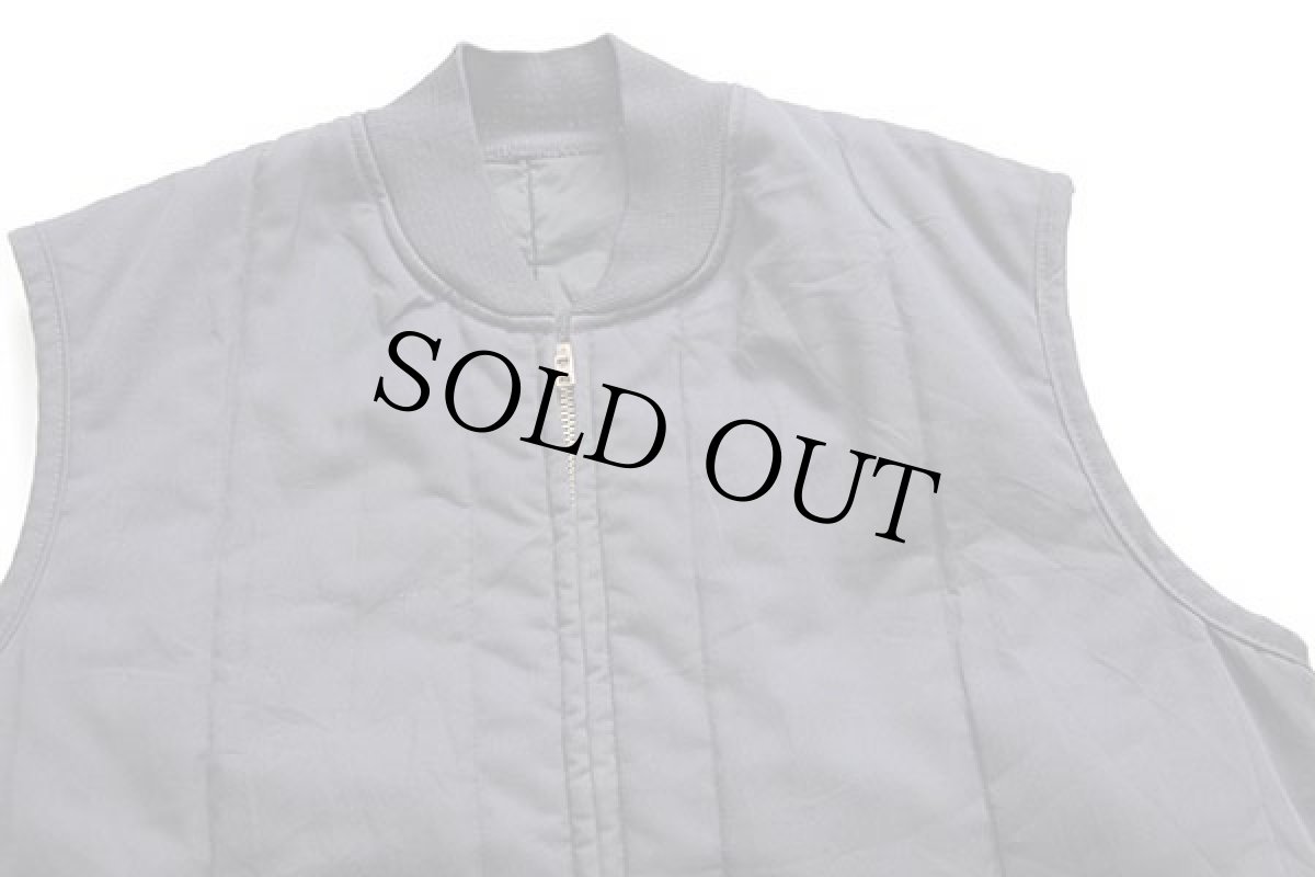 画像3: 80s USA製 RED KAPレッドキャップ 無地 キルティング ワークベスト チャコールグレー L-LN (3)