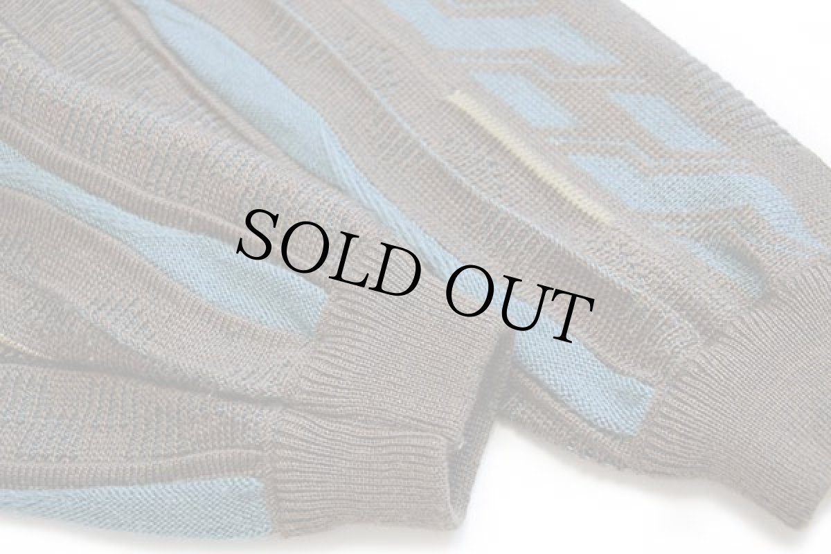 画像6: 90s jac 3D 立体編み ウール×アクリルニット カーディガン 50 (6)