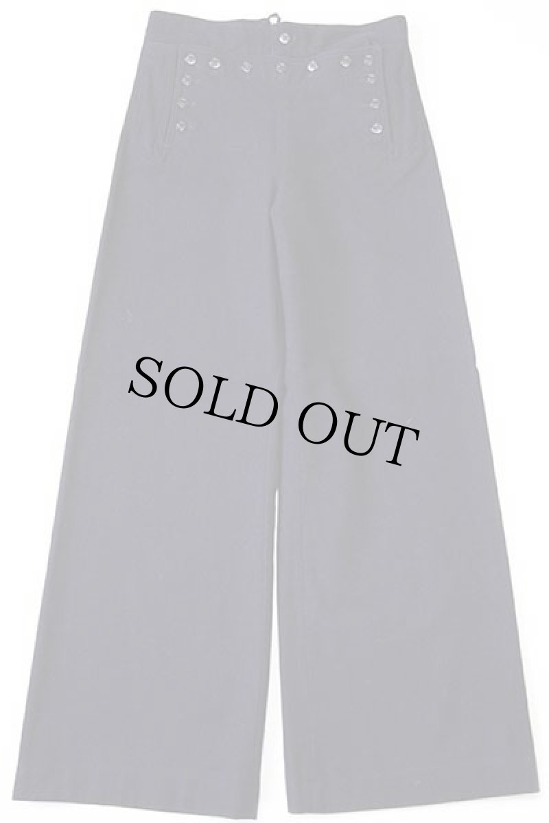 画像2: 70s 米軍 U.S.NAVY メルトン ウール セーラーパンツ 濃紺 32R (2)