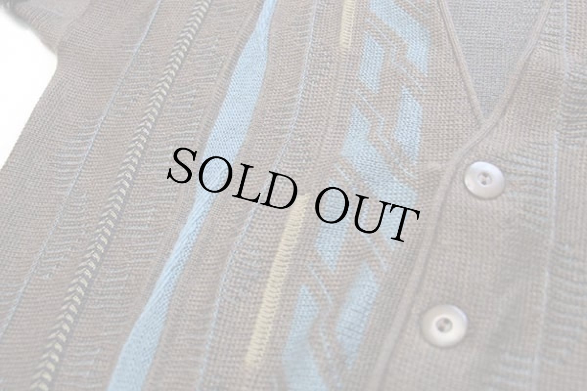 画像5: 90s jac 3D 立体編み ウール×アクリルニット カーディガン 50 (5)