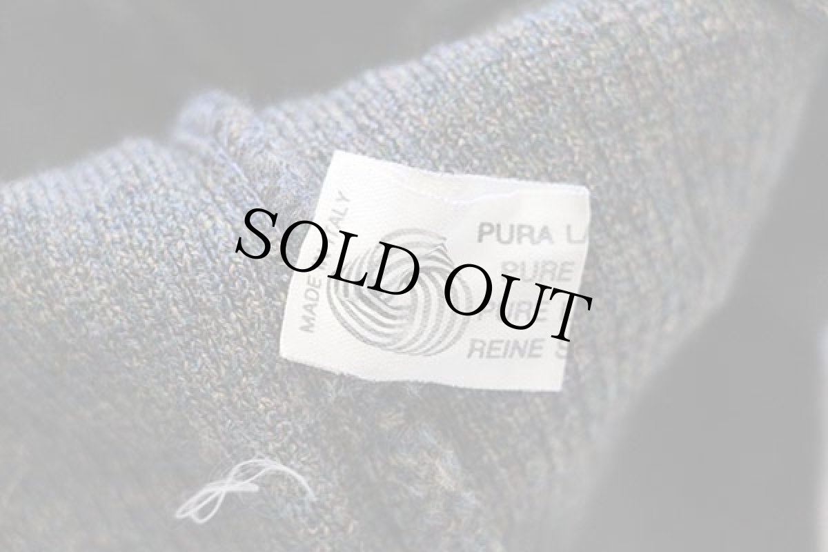 画像4: 80s イタリア製 UNKNOWN ウールニット カーディガン ミックス 52 (4)