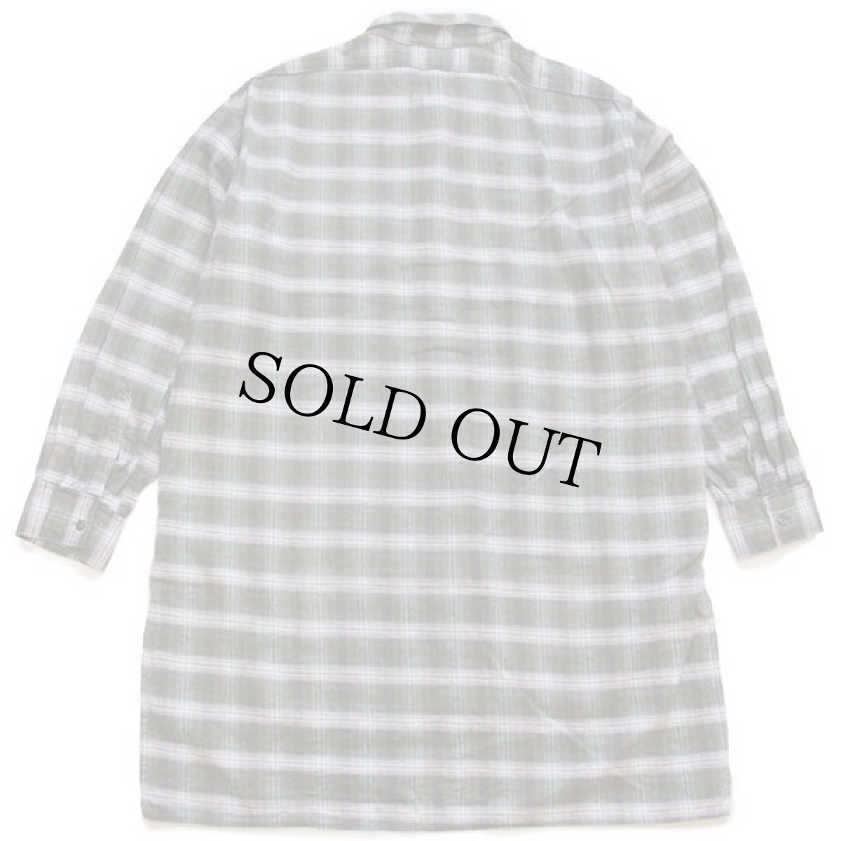 画像2: 70s UNKNOWN タータンチェック マチ付き フランネル グランパシャツ 6 (2)