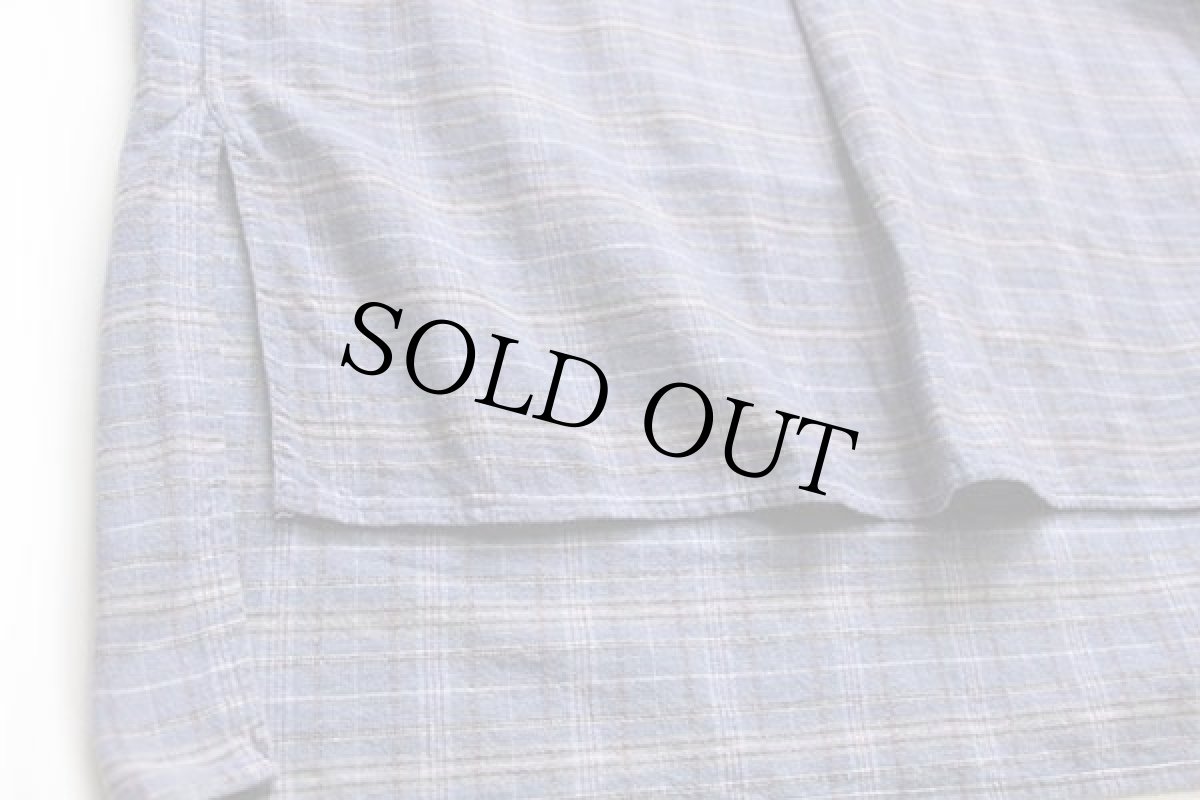 画像5: 60s フランス製 La Forestiere チェック マチ付き コットン フランネル グランパシャツ 3 (5)