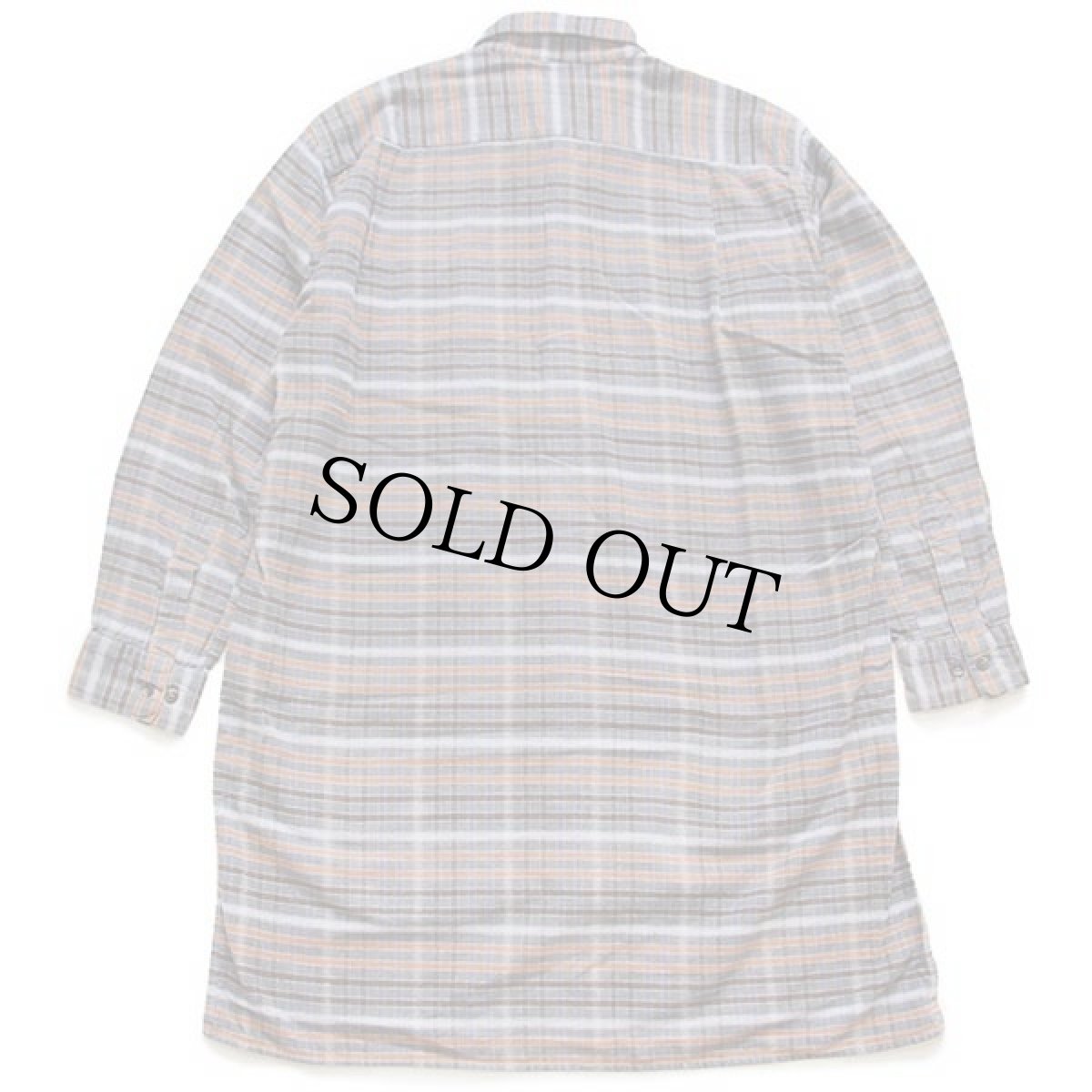 画像2: 70s フランス製 LE LABOUREUR チェック マチ付き コットン フランネル グランパシャツ 3 (2)