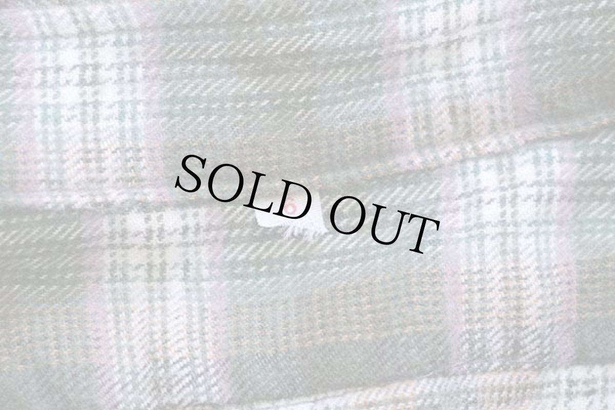 画像4: 70s UNKNOWN タータンチェック マチ付き フランネル グランパシャツ 6 (4)