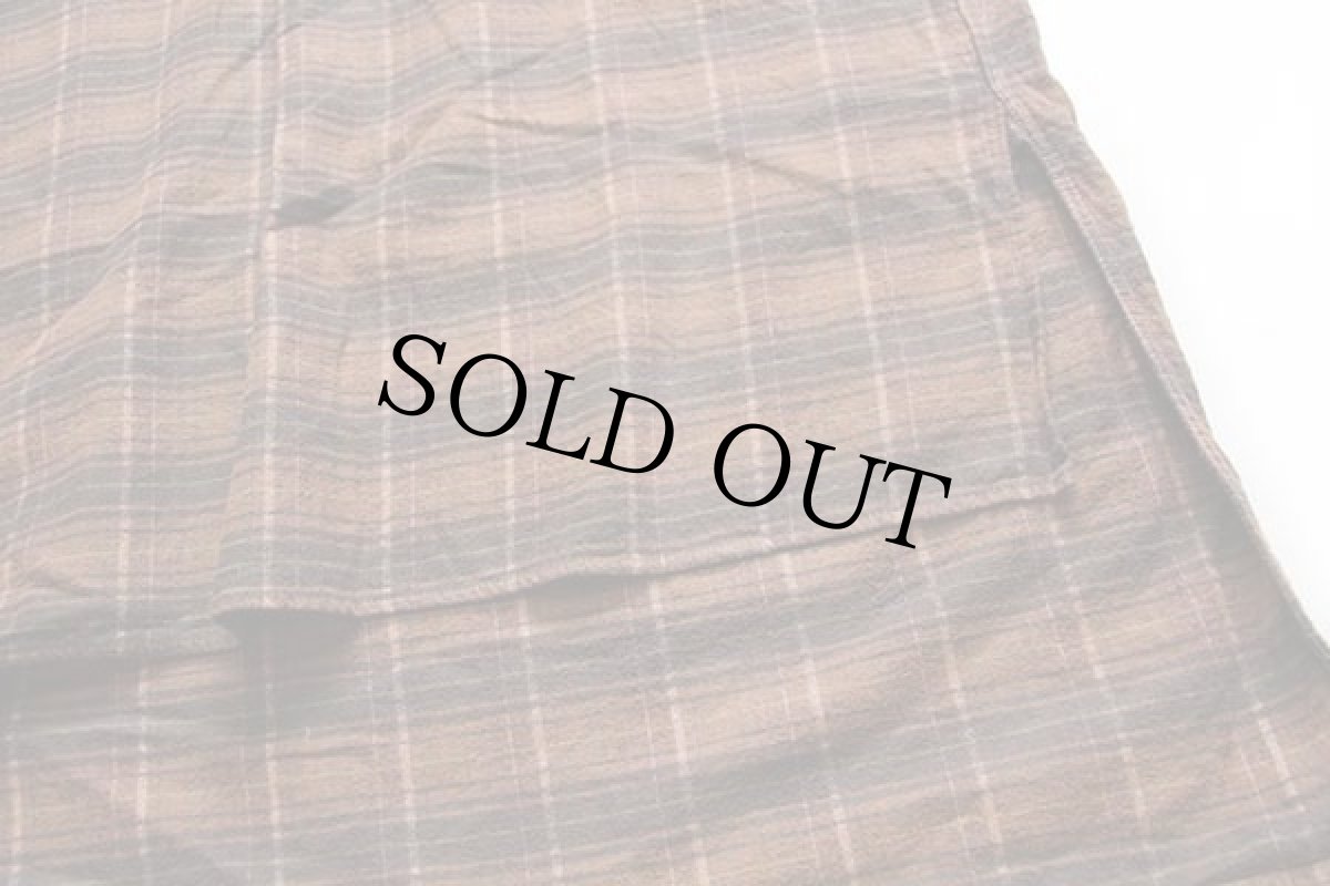 画像5: 60s フランス製 La Forestiere チェック マチ付き コットン フランネル グランパシャツ 7 (5)