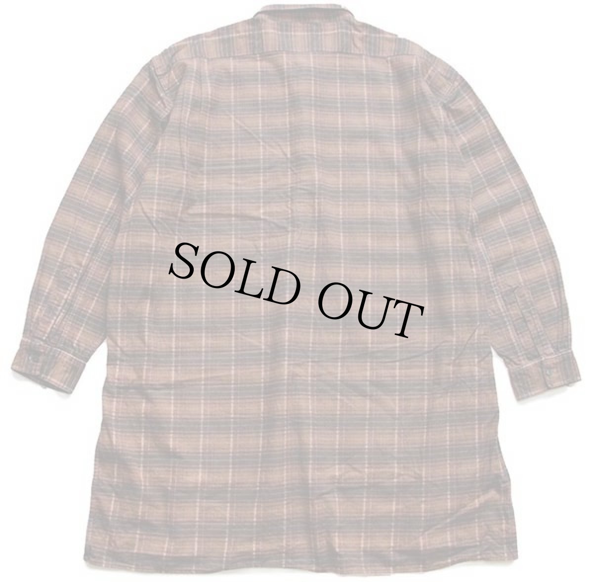 画像2: 60s フランス製 La Forestiere チェック マチ付き コットン フランネル グランパシャツ 7 (2)